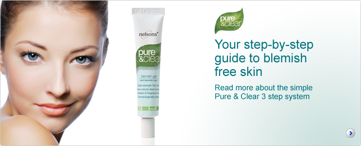 The three-step skincare regime from Nelsons Pure & Clear can help cleanse, calm and moisturise blemish-prone skin.  Most people understand the potential benefits of following a skin care routine. For best results, Nelsons Pure & Clear recommends its three-step system. Step 1: Cleanse morning and evening. Step 2: Moisturise. Step 3: Target blemishes.